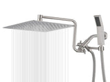 10 Inch Rainfall Shower Head with Handheld Shower Combo with 12 inch Adjustable Extension Arm W1219P506561