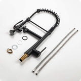 Heavy Duty Commercial Style Kitchen Sink Faucet, Single Handle Pre-Rinse Spring Sprayer Kitchen W1932P156129