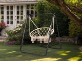 Outdoor Hammock Chair Stand Only, Swing Stand with 2 Hooks, Max Load 600lbs, Fits Most Hanging 12336522