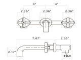 Bathroom Faucet Wall Mounted Bathroom Sink Faucet TH8008MB