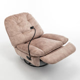 Natural brown recliner, reclining lazy mobile phone holder, large and comfortable reading W1170P183282