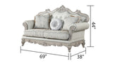 Tuscan Traditional Style Loveseat Made With Wood in silver B009138505