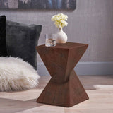 GEOMETRIC MGO SIDE TABLE,DARK BROWN COLOR N770P262073B