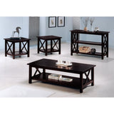 Deep Merlot Sofa Table with 2-shelf B062P153639