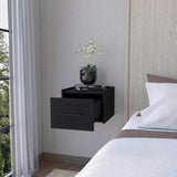 Elfrida Wall-Mounted Nightstand, Sleek Single-Drawer Design with Spacious Top Shelf B128P176108