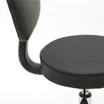 ZUN Round Shape Adjustable Salon Stool with Back Black 28184320