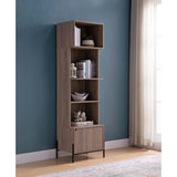 Bakers Rack, Kitchen Display Storage Cabinet Dark Taupe B107130976