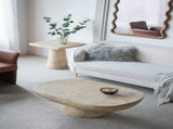36x24x15" Cream Oval Coffee Table W2078P161503
