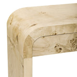 U_STYLE Modern Entryway Table with Burl Wood Veneer,Suitable for Entryway, Hallway, Living Room, N711P216235A