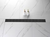 36 Inch Linear Shower Drain with Removable Brick Patterned Grate Cover, 304 Stainless Steel Shower 56489198