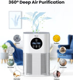 ZUN Air Purifiers for Home Large Room up to 600 Ft², VEWIOR H13 True Hepa Air Purifiers for Pets Hair, 60007427