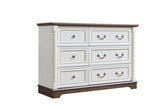 ZUN Farmhouse Style 6 Drawer Dresser Chest with Base Wooden Rustic Chest of Drawers, Storage Dresser W2393P252364