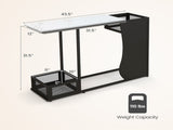 43.5 Inch Versatile Waterproof Console Table, Easy-Assemble Sofa Side Table for Photo Frame & Plant 77701742