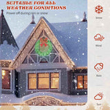 36in Pre-lit Outdoor Christmas Wreath Decoration, Lighted Metal Wreath with Red Bow, Remote Control 35600914