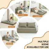 Foldable Sofa Bed Sleeper Lounge Chair with Pillow Floor Mattress Floor Couch with Backrest for W1170P314884