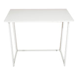 ZUN Simple Collapsible Computer Desk White 29521212