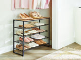 5-Tier Shoe Rack, Metal Steel, 15 Pairs of Shoes, Multi-Functional 51358641