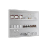 ZUN Wall Shelf 30" H, 3 Shelves, White B097P250901