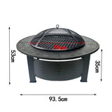 Round stove cooking tea round barbecue stove table smokeless charcoal rack full set of heating 60357377