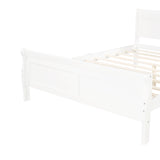 Full Size Wood Platform Bed with Headboard and Wooden Slat Support WF289141AAK