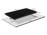 Electric Ceramic Stove! 35in 220v 8600w Rectangular 6-Burner Stove, Glass And Iron Spray-Coated 97408266