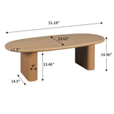 ZUN 51'' Tapered Tabletop Coffee Table 01334277