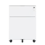 ZUN 2 Drawer Mobile File Cabinet with Lock Steel File Cabinet for Legal/Letter/A4/F4 Size, Fully 73782513