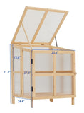 2 Tier Foldable Cold Frame Greenhouse, Portable Wooden Greenhouse Garden Cold Frame Raised Planter W2831P241974