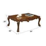 ZUN Cherry Oak Coffee Table with Claw Leg B062P209069