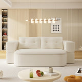 78.7" Modern 2-in-1 Foldable Sofa with Functional Blanket and 2 Soft Pillows,Comfortable Plush W3219P317382