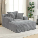 Full- compressed Chaise Lounge Sofa Bed 48.8" Upholstered Sofa Couch with Removable Pillows, Modern 83733908