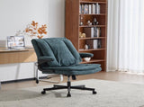 Criss Cross Legged Office Chair with Flip-Up Back Built-In Dynamic Airbag Lumbar Support, Wide Seat 50529061