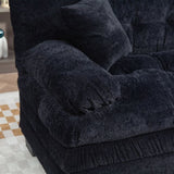 Two-seat Sectional Sofa Modular Deep Seat Sofa Couch Chenille Sofa Sleeper Comfy Upholstered W676P278756