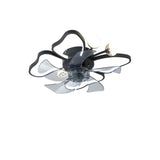 ZUN 19.7 Inch Light Ceiling with Lights Remote Control with Modern Butterfly Design Styling, Black, W1340103802