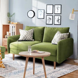 56.3" Velvet Round Arm Apartment Loveseat 82087785