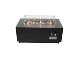 16 H x 42 W Steel Outdoor Fire Pit Table with Lid B120142336