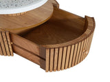 Unique Four-Leaf Clover Side Table for Living Room, Bedroom & Small Spaces Accent Table with N770P355454N