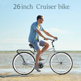 Single Speed Bicycles 26"Inch,Steel Frame, Wide Wheels for Stability, Rear Coaster Brakes,Multiple 90800839