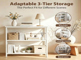 3-Tier Metal Wall Mounted Bookshelf, Drill-Free Open Bookcase for Home Office/Study, Matte Finish 77937027