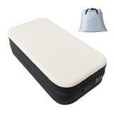 Twin Air Mattress with Built-in Pump, 18in Foam Topper Blow up Mattress, Quick Inflation/Deflation 48417832