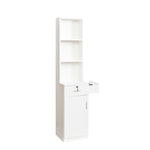 ZUN White modern simple hair desk, multi-layer storage, large storage space W1778140783