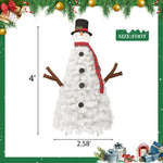 ZUN 4ft Pre-lit Christmas Tree with 100 Lights, Snowman-Shaped Artificial Christmas Tree, Xmas Tree with N710P181795K