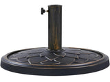 18" Umbrella Base Stand with Flower Petal Pattern, Bronze 38132583