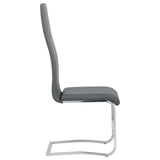 Grey and Chrome High Back Side Chairs B062P145654