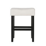 Set of 2, 26.75" Backless Leather Counter Height Barstool, Beige 74492.00FBGE