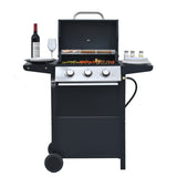 ZUN Propane Gas Grill 4 Burner Barbecue Grill, Stainless Steel 34,000 BTU Patio Garden Barbecue Grill W1650137967