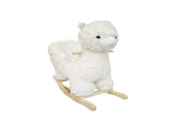 Kids Ride-On Rocking Horse Toy with Lullaby Song,Alpaca Rocking Toy with Hand Puppets and Safety 21598762
