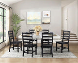 Contemporary Black Finish Side Chairs Set of 2 Dining Wooden Kitchen Dining Furniture Casual Style B011P188441