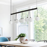 ZUN Broghan 8 - Light Sphere Globe Chandelier Kitchen Pendent Light[No Bulb][Unable to ship on weekends, 34721478