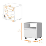 ZUN Duncan Nightstand, Top Open Shelf, 1 Drawer B128P148706